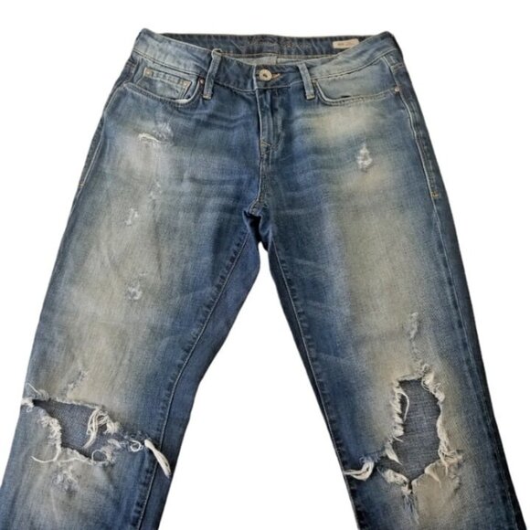 Mavi ADA Sexy Boyfriend Distressed Blue Denim Jeans 26 Womens Casual Style - Picture 1 of 8